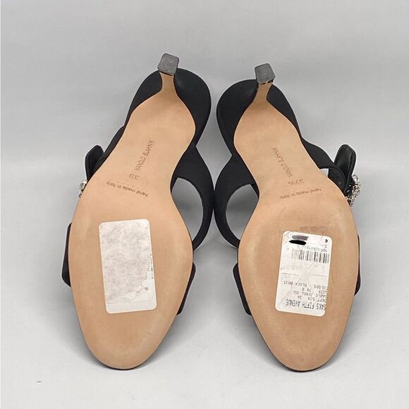 Manolo Blahnik Gable Crystal Buckle Slide Sandals - Picture 14 of 15